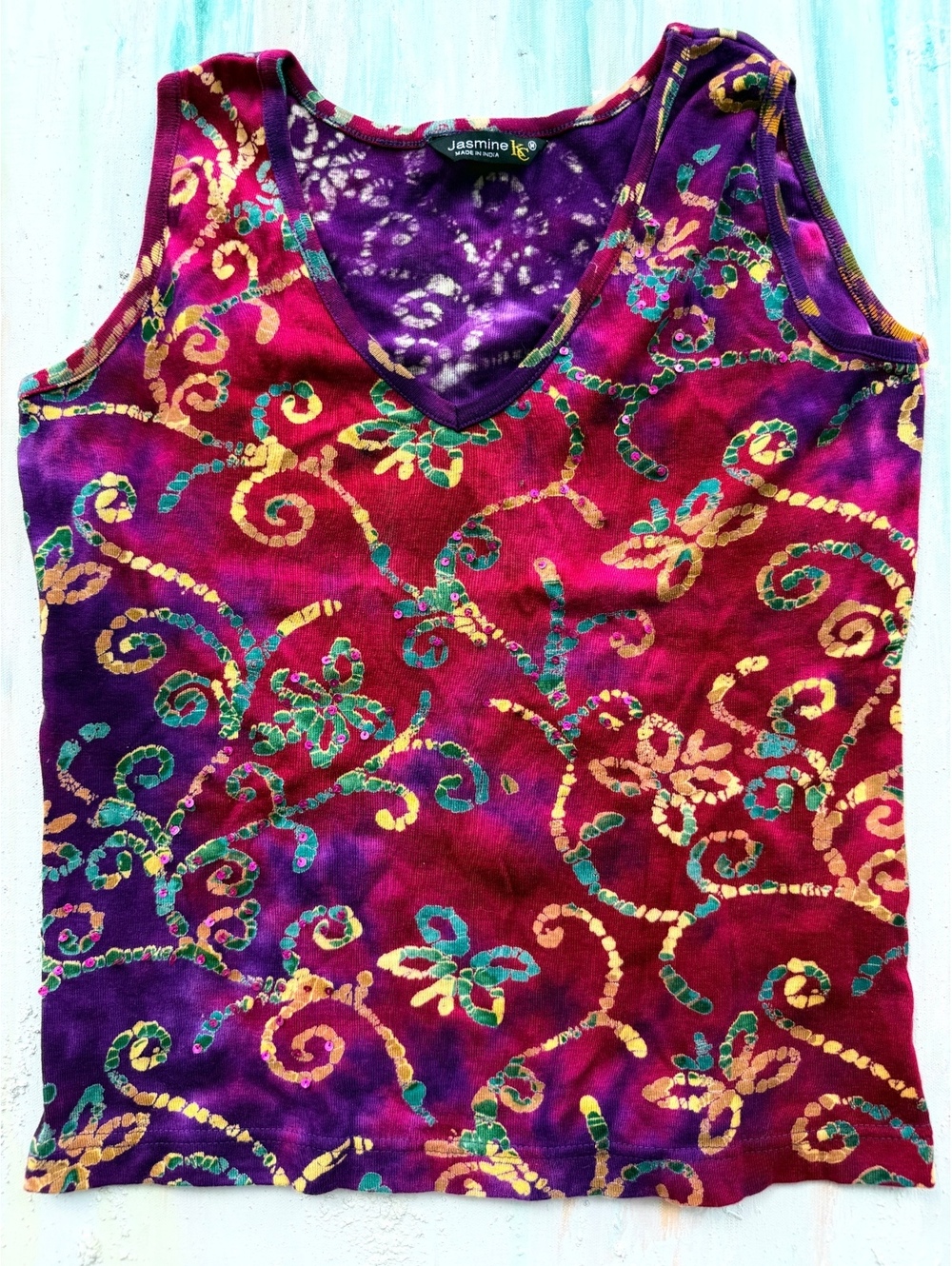 Vintage tie dye/batik tank top